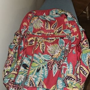 Vera Bradley Red Floral Backpack